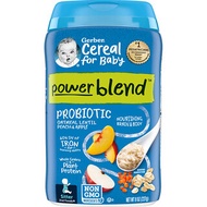 Gerber, Cereal for Baby, Powerblend, Probiotic Oatmeal Lentil, 2nd Foods, Peach & Apple, 8 oz (227 g