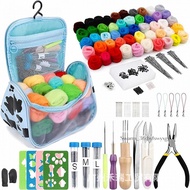 [High Quality] 228 Pieces Needle Felt Set Grade Wool Felt Tool Coarse Yarn Grade Felt Set Needle Fel