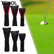 TENOL 3Pcs Golf Wood Headcovers, Golf Head Covers for Golf Clubs, Long Neck Golf Wood Head Covers, O