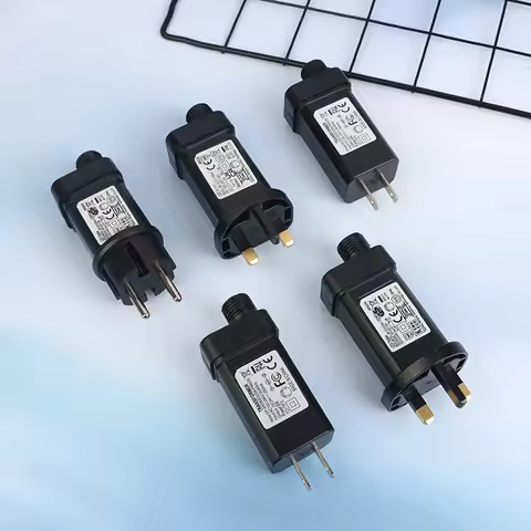 AC 220V To 24V/31V DC 6W 8 Functional LED Lamp Driver EU US UK Plug Switch Adapter IP44 Waterproof L