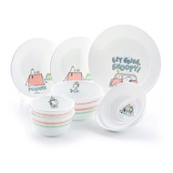 Corelle Brands 康寧餐具 Snoopy Camping 韓式雙人餐具組 9件組, 混合色, 1套