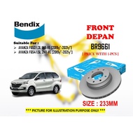 BENDIX - Toyota Avanza F653 1.3L 1NR-VE F654 1.5L 2NR-VE 2019y" - 2021y" Disc Rotor Brake Disc Front