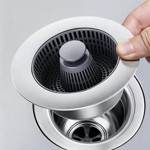 Kitchen Sink Pop-up Drainage Filter Stainless Steel Sink Basket Filter Anti Odor And Anti Clogging P