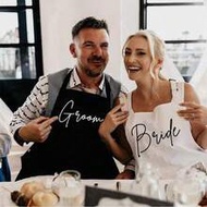Bride And Groom Apron Set, Wedding Day Dress Cover, Suitable As Bride And Groom's First Dinner Dress