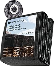 UCINNOVATE 6.5FT x 10FT Black Poly Tarp, Heavy Duty 14 mil Waterproof Tarpaulin, Durable Plastic Cov