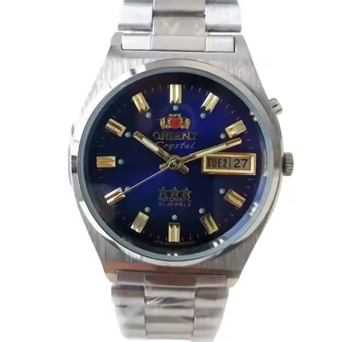 DFDG Orient Watch Unisex Mechanical Watch Steel Strap Folding Clasp Full Function World Time Series
