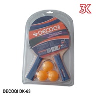 Set of 2 table tennis rackets with 3 table tennis DECOQI DK-63, DK-64 [Real photos] [Genuine]