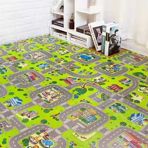 Traffic Activities Mat for Baby Play Mat 9PCS Traffic Play Mats Game Mat Tatame Crawling Mat Puzzle 