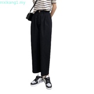 Eyouth 10133  High waist straight leg pants women casual pants