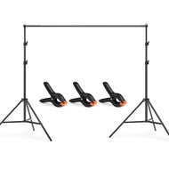 Andoer 2.6 * 3m/8.5 * 10ft Studio Backdrop Stand Bracket Aluminum Alloy Adjustable Photography Backg