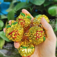 Custard apple, custard apple decorated with garlic flowers, garlic tower