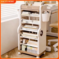 Salvo Children's Bookshelf 6 Tiers Book Storage Rack With Wheels Multifunctional Kids Toy Organizer儿