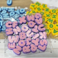 Chunky alphabet beads 3D print ed with extra vowels / customizable colors/ 26letter+5 free letters