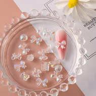 (10pcs) H06 3D Nail Decorations / Transparent Aurora Ribbon Nail Accessories