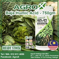 AGROX - BAJA HUMIC ASID FERTILISER 20+10+15+TE 750 GRAM LARUT AIR WATER SOLUBLE