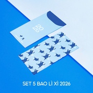 [GIFT NOT FOR SALE] Set of 5 Oshirma IAM red envelopes for the year of the Horse 2026