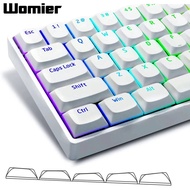 WOMIER Low key cap 117 keys - custom cap, XVX Horizon keyboard cap for 60% 65% 75% Cherry Gateron MX switch mechanical keyboard (white/black cap)
