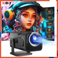 XGODY New HY320 Mini Portable Projector Native 1080P 4K HD Projector Auto Keystone 10000 Lumens Support WiFi 6 and BT5.0 Android 11 Smart Projector Home Theater Outdoor