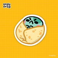 Angy Frog | Burrito sticker