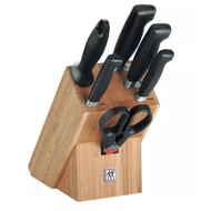 Zwilling Four Star ® 7 Pc Knife Block Set ( Paring, Utility, Slicing Chefs Knife, Sharpening Steel ,