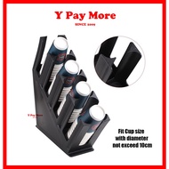4 Compartments Plastic Cup Holder Rack Counter Top Organizer Coffee Cup Lid Holder Dispenser Cafe Bu