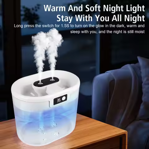 Car Perfume Sprayer 1500ML Humidifier Cordless Digital Humidity Display 2 Spray Nozzles Atomiser Int