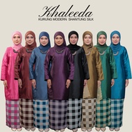 RAF Online Store | Khaleeda Kurung Modern Shantung Silk Cotton Checkered Kotak - Kotak