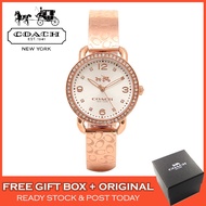 [Original] Coach Delancey Rose Gold Stainless Steel Ladies Women Watch Jam Tangan Wanita Perempuan -