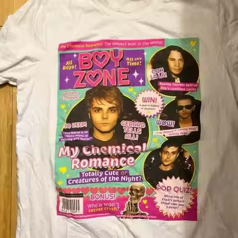 NEW Vtg My Chemical Romance MCR Boy Zone T Shirt Fan S 5XL