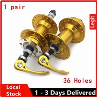 （Hot sale）【Local Stock + COD】1 Pair Bike Disc Brake MTB Ball Bearing Hub Thread Type 36 Holes Front