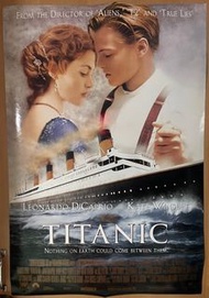 鐵達尼號 Titanic 原版 Original 大版 電影海報 Movie Poster, 影史最經典 愛情電影, 美國 原版 絕版 極罕有 大尺寸 約 100X70cm