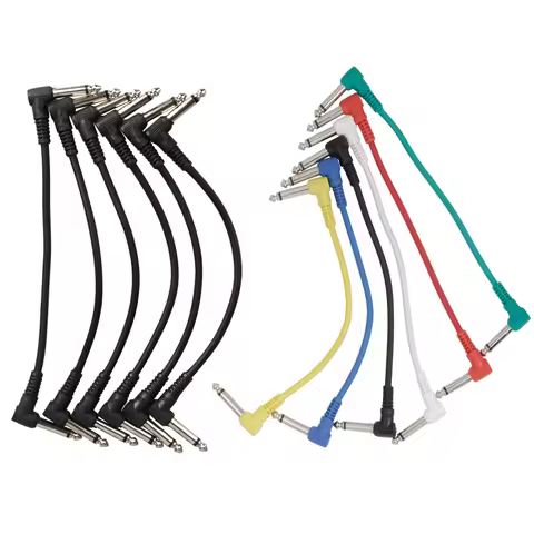 6 Pcs Guitar Effect Pedal Cable Connecting Line Jack Audio Cable Beryllium Copper Link Plucked Music