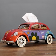 Retro Beetle Car Tissue Box Model - Metal Home Decor Gift