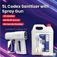 Codex Nano Mist Sanitizer 5L Liquid Disinfectant Sanitizer Non-Alcohol Anti-Coronavirus K5 Nano Spray Gun 消毒液