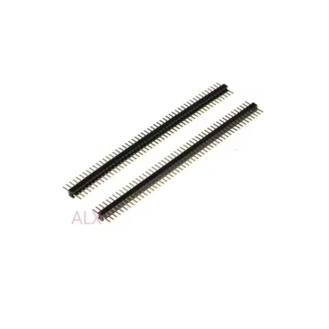10pcs 1x40 Pin Gold Plated Single Row Male 1.27mm Pitch Pin Header Connector Strip 1x40pin 1*40 40p 