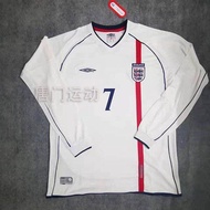 pictures Let's Start England Vintage 2002 World Cup No. 7 Beckham Jersey 10 Irving Long Short Sleeve Customized Football Uniform In Stock