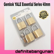 40mm Yale Essential Series Padlock 1 Key 4 Padlock Ye1/40/122/4