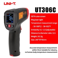 UNI-T UT306S เครื่องวัดอุณหภูมิแบบ -50 ℃ -500 แบบไม่สัมผัสเครื่องวัดอุณหภูมิเลเซอร์อินฟราเรดอุตสาหกร