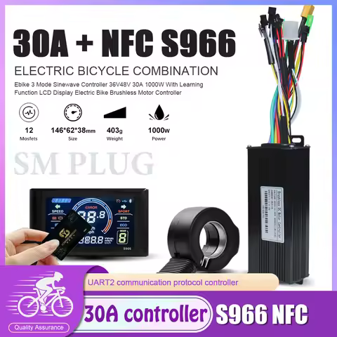 750W Ebike Brushless Motor sine wave Controller 1000W Brushless Motor Three Mode Controller 30A 12 M