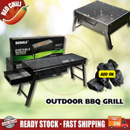 REDCHILI Portable BBQ Grill Outdoor Folding Barbecue Outdoor Charcoal Grill BBQ Grill BBQ Stand Camp