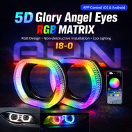 Shroud BiLED I8 O RGB Matrix 5D Glory Angel Eyes Mode Belang App Control Android iOS DMX RGB MATRIX 