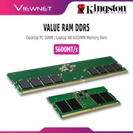 KINGSTON DDR5 VALUE RAM DESKTOP PC (DIMM) / LAPTOP NOTEBOOK (SODIMM) NON-ECC CL46 MEMORY RAM - 8GB /
