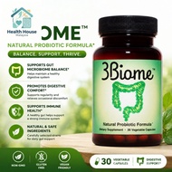 3Biome Probiotic Supplement for Digestive & Gut Health | Natural Probiotic Formula | Vegan Non-GMO G