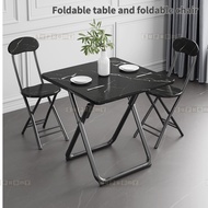 💖SG local stock💖foldable table folding table folding chair foldable chair foldable table and chair set marble design