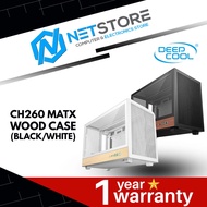 DEEPCOOL CH260 MATX WOOD CASE (BLACK/WHITE)