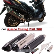 【In stock】For Kymco Xciting 250 300 250i 300i Motorcycle Exhaust Escape System Modify 570mm Muffler 