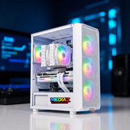 Case ATX White Venuz 2122GW MESH 360mm Media Z Com VC เคส รับชุดน้ำ3ตอน รับพัดลม7ตัว เย็นๆ