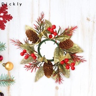 Dickly Pillar Candle Ring Wreath Pillar Candle Holder for Home Tabletop Easter