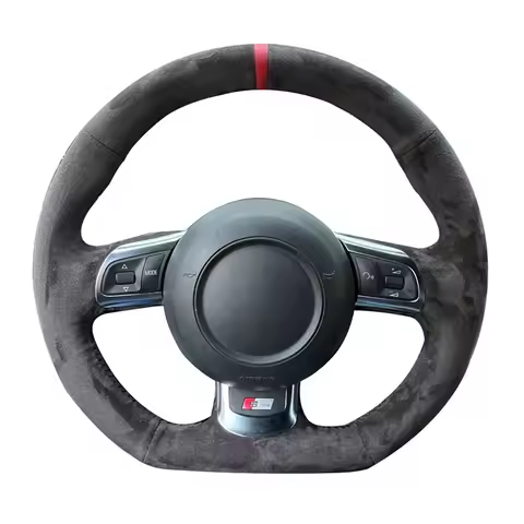 Non-Slip Black Suede DIY Car Steering Wheel Cover Braid For Audi TT TTS (8J) 2006-2014 A3 S3 (8P) Sp