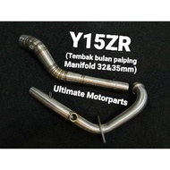 LC135/Y15ZR/ EX5/WAVE100/YSUKU/SRL115 I/SRL110/Wave125 manifold paiping exhaust tembak bulan 28mm/32